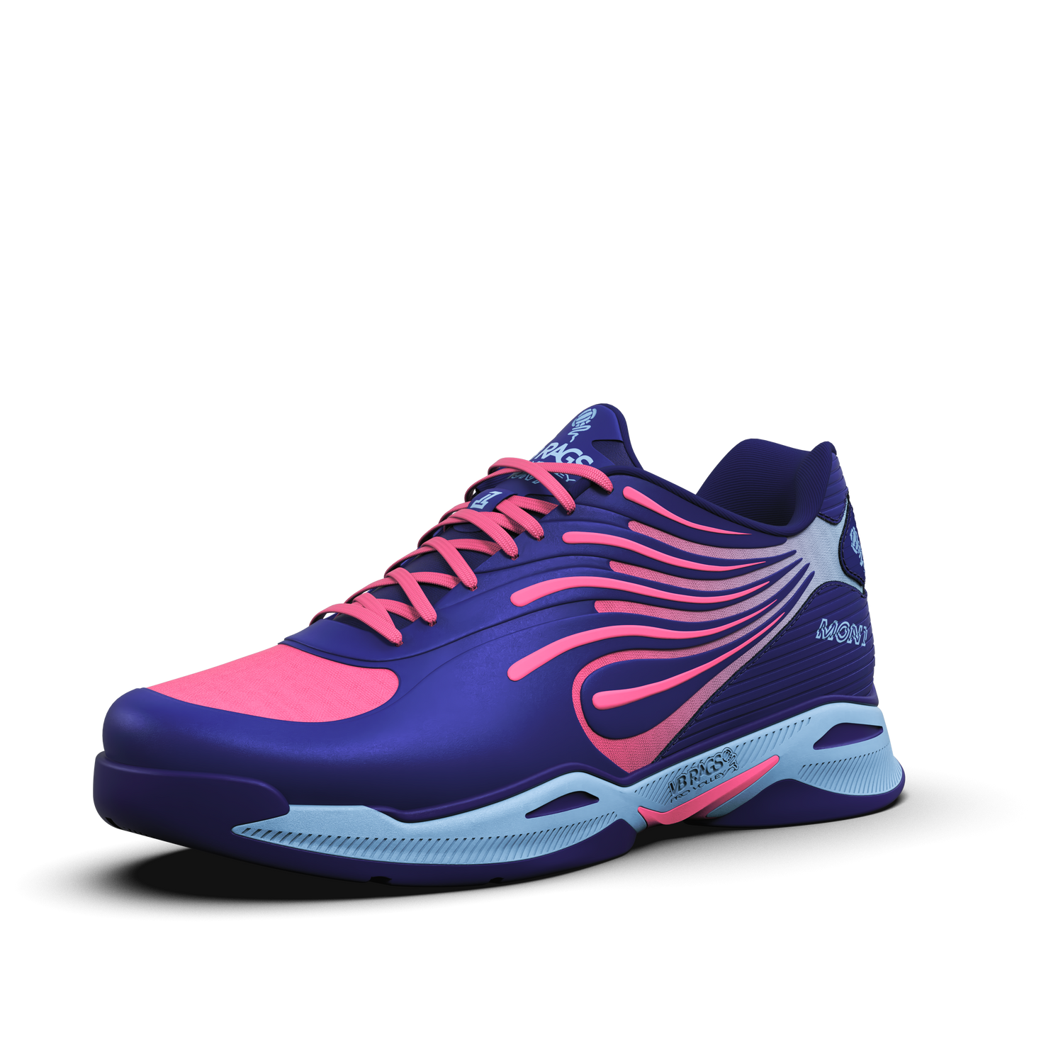 VB RAGS MON1 Volleyball Court Shoe | Navy Pink