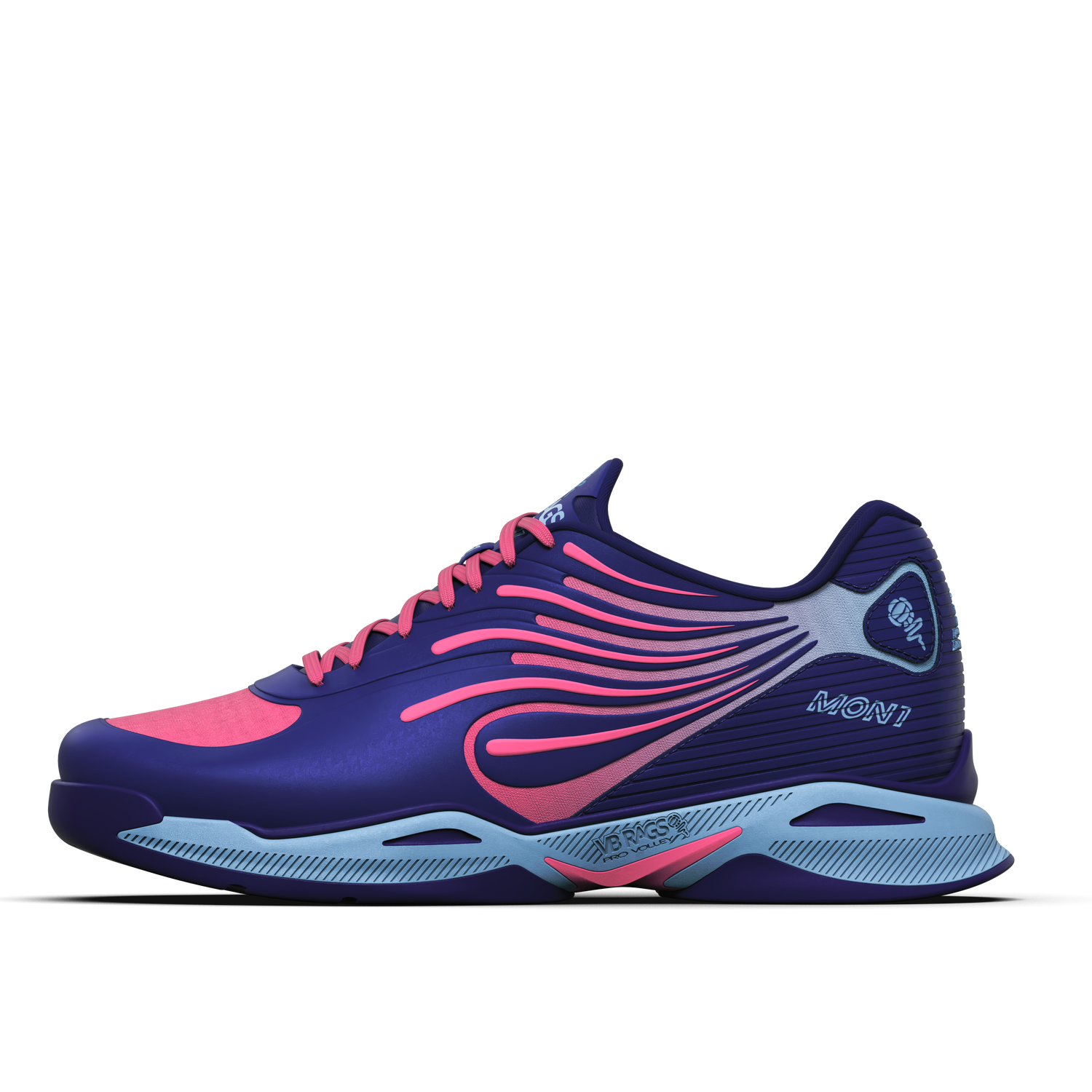 VB RAGS MON1 Volleyball Court Shoe | Navy Pink