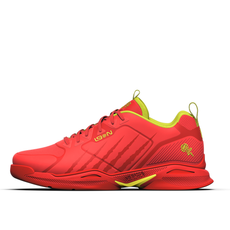 VB RAGS L9ON Volleyball Court Shoe | RED / NEON YELLOW