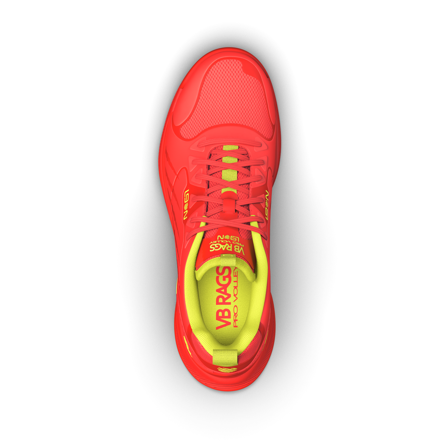 VB RAGS L9ON Volleyball Court Shoe | RED / NEON YELLOW